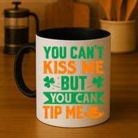 St Patrick's Day Lucky Shamrock Waitress Bartender Waiter Mug