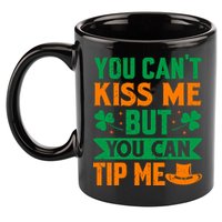 St Patrick's Day Lucky Shamrock Waitress Bartender Waiter 11oz C Handle Ceramic Mug