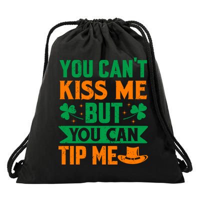 St Patrick's Day Lucky Shamrock Waitress Bartender Waiter Drawstring Bag