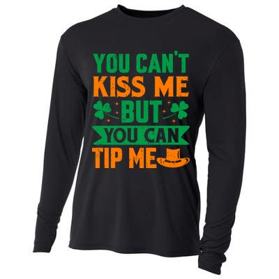 St Patrick's Day Lucky Shamrock Waitress Bartender Waiter Cooling Performance Long Sleeve Crew