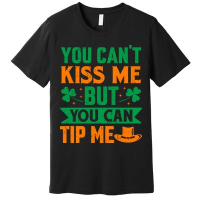 St Patrick's Day Lucky Shamrock Waitress Bartender Waiter Premium T-Shirt