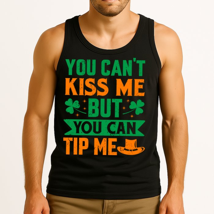 St Patrick's Day Lucky Shamrock Waitress Bartender Waiter Tank Top