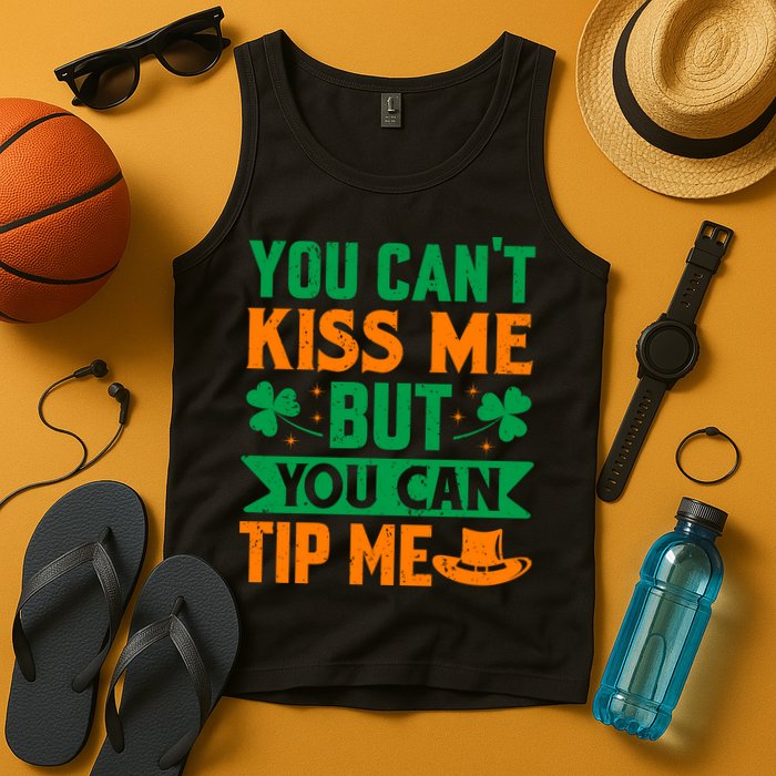 St Patrick's Day Lucky Shamrock Waitress Bartender Waiter Tank Top