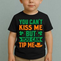 St Patrick's Day Lucky Shamrock Waitress Bartender Waiter Toddler T-Shirt