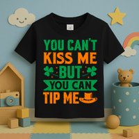 St Patrick's Day Lucky Shamrock Waitress Bartender Waiter Toddler T-Shirt