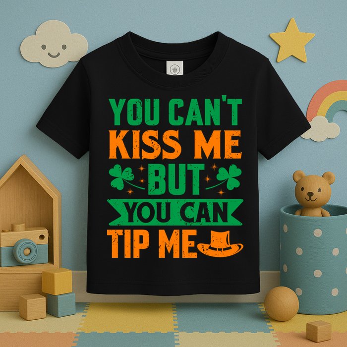 St Patrick's Day Lucky Shamrock Waitress Bartender Waiter Toddler T-Shirt