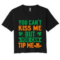 St Patrick's Day Lucky Shamrock Waitress Bartender Waiter Crop Top