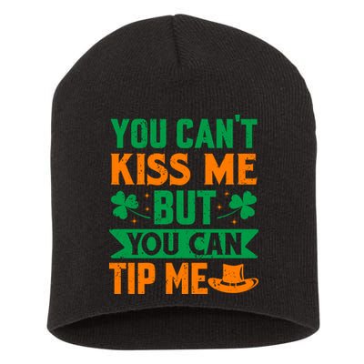 St Patrick's Day Lucky Shamrock Waitress Bartender Waiter Short Acrylic Beanie