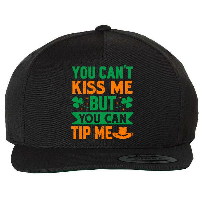 St Patrick's Day Lucky Shamrock Waitress Bartender Waiter Wool Snapback Cap
