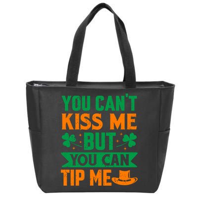 St Patrick's Day Lucky Shamrock Waitress Bartender Waiter Zip Tote Bag