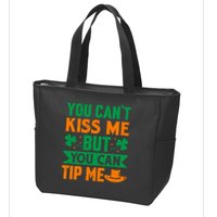 St Patrick's Day Lucky Shamrock Waitress Bartender Waiter Zip Tote Bag