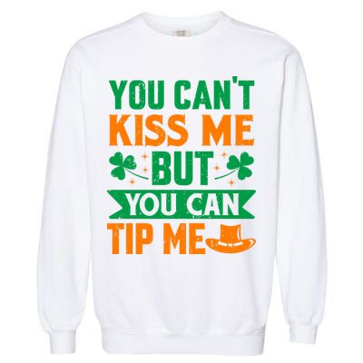 St Patrick's Day Lucky Shamrock Waitress Bartender Waiter Garment-Dyed Sweatshirt