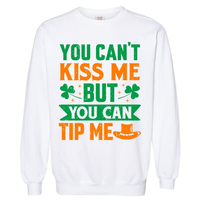 St Patrick's Day Lucky Shamrock Waitress Bartender Waiter Garment-Dyed Sweatshirt