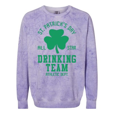 St. Patrick's Day Drinking Team Gift Drink Colorblast Crewneck Sweatshirt