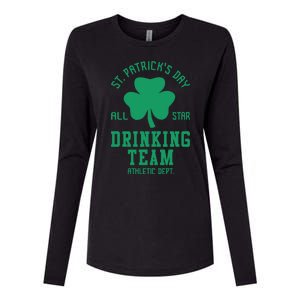 St. Patrick's Day Drinking Team Gift Drink Womens Cotton Relaxed Long Sleeve T-Shirt