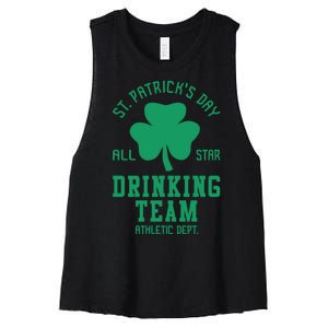 St. Patrick's Day Drinking Team Gift Drink Women's Racerback Cropped Tank