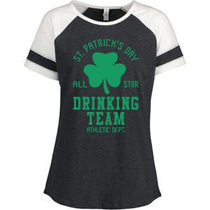 St. Patrick's Day Drinking Team Gift Drink Enza Ladies Jersey Colorblock Tee