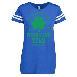 St. Patrick's Day Drinking Team Gift Drink Enza Ladies Jersey Football T-Shirt