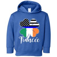 St Patrick's Day Us Flag Irish Police Fiancee Cool Gift Toddler Hoodie