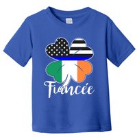 St Patrick's Day Us Flag Irish Police Fiancee Cool Gift Toddler T-Shirt