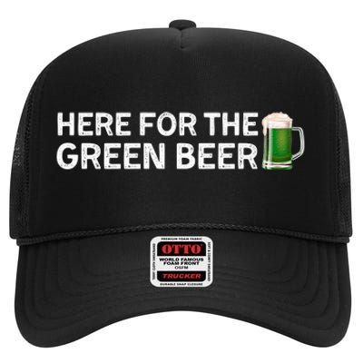 St Patricks Day Beer Shamrock Irish High Crown Mesh Back Trucker Hat