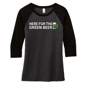 St Patricks Day Beer Shamrock Irish Women's Tri-Blend 3/4-Sleeve Raglan Shirt