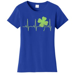 St Patricks Day Cute Gift Irish Heartbeat Hooded Gift Women's T-Shirt