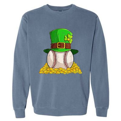 St Patricks Day Baseball Sharmcok Irish Garment-Dyed Sweatshirt