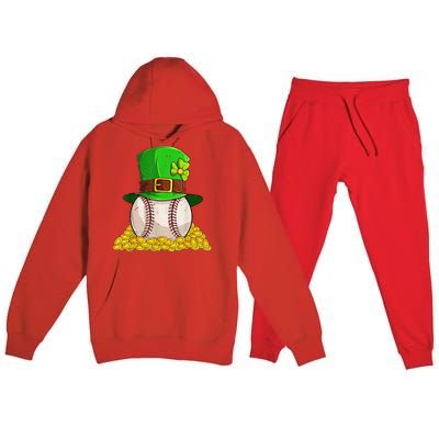 St Patricks Day Baseball Sharmcok Irish Premium Hooded Sweatsuit Set