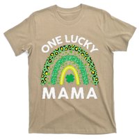 St Patricks Day Gift Women Gift Mommy Leopard One Lucky Mama T-Shirt