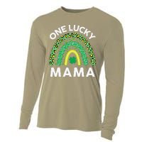 St Patricks Day Gift Women Gift Mommy Leopard One Lucky Mama Cooling Performance Long Sleeve Crew