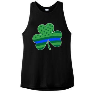 St Patricks Day Shamrock Irish American Police Officer Cop Cute Gift Ladies PosiCharge Tri-Blend Wicking Tank