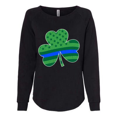 St Patricks Day Shamrock Irish American Police Officer Cop Cute Gift Womens California Wash Sweatshirt