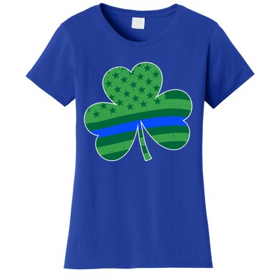 St Patricks Day Shamrock Irish American Police Officer Cop Cute Gift Women's T-Shirt