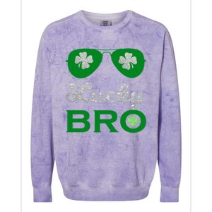 St Patricks Day Lucky Bro Gift Colorblast Crewneck Sweatshirt