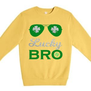 St Patricks Day Lucky Bro Gift Premium Crewneck Sweatshirt