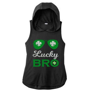 St Patricks Day Lucky Bro Gift Ladies PosiCharge Tri-Blend Wicking Draft Hoodie Tank