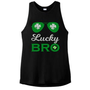 St Patricks Day Lucky Bro Gift Ladies PosiCharge Tri-Blend Wicking Tank