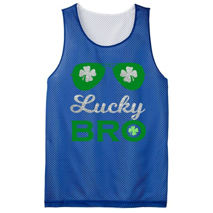 St Patricks Day Lucky Bro Gift Mesh Reversible Basketball Jersey Tank