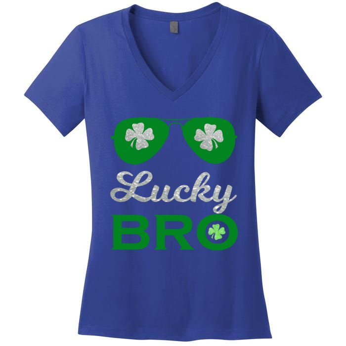 St Patricks Day Lucky Bro Gift Women's V-Neck T-Shirt