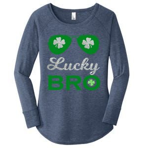 St Patricks Day Lucky Bro Gift Women's Perfect Tri Tunic Long Sleeve Shirt