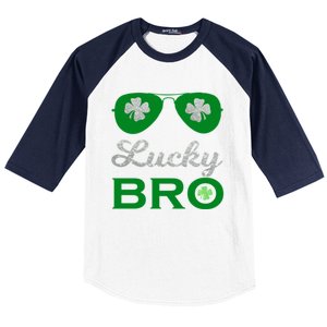 St Patricks Day Lucky Bro Gift Baseball Sleeve Shirt