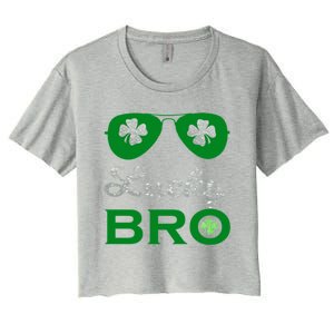 St Patricks Day Lucky Bro Gift Women's Crop Top Tee