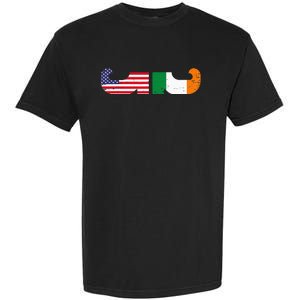 St Patrick's Day Show Your Dual Pride Irish American flags Garment-Dyed Heavyweight T-Shirt