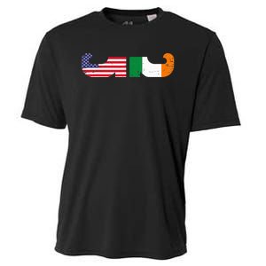 St Patrick's Day Show Your Dual Pride Irish American flags Cooling Performance Crew T-Shirt