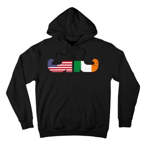 St Patrick's Day Show Your Dual Pride Irish American flags Hoodie