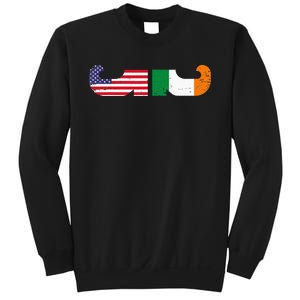 St Patrick's Day Show Your Dual Pride Irish American flags Sweatshirt