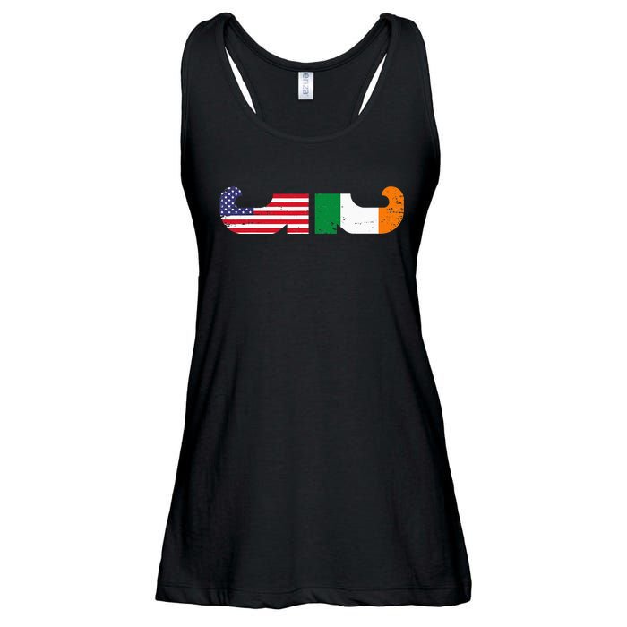 St Patrick's Day Show Your Dual Pride Irish American flags Ladies Essential Flowy Tank