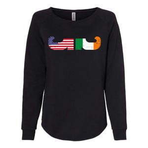 St Patrick's Day Show Your Dual Pride Irish American flags Womens California Wash Sweatshirt