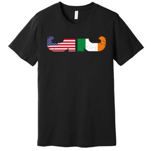 St Patrick's Day Show Your Dual Pride Irish American flags Premium T-Shirt